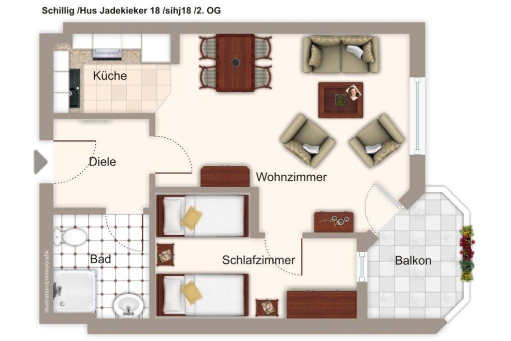 Hus Jadekieker Hus Jadekieker 18 Apartman Schillig Kültér fotó